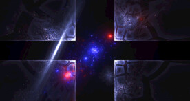 炫彩粒子光线光效舞台背景