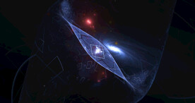 炫彩粒子光线光效舞台背景