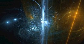 炫彩粒子光线光效舞台背景