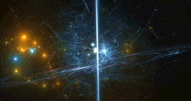 炫彩粒子光线光效舞台背景