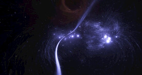 炫彩粒子光线光效舞台背景