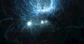 炫彩粒子光线光效舞台背景