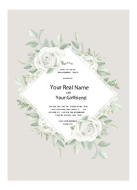 花卉邀请卡