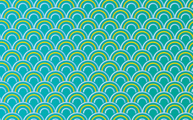 绿底水波纹规则几何层叠线条背景