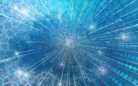 蓝色放射线抽象纹理背景