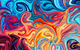 炫彩3d油彩渐变线条背景