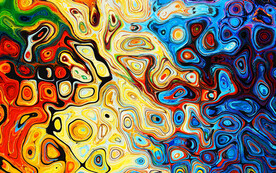 3d炫彩玻璃质感抽象科技线条