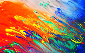 炫彩3d油彩渐变线条背景