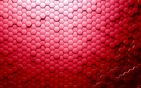 红色3d规则六边形抽象科技纹理