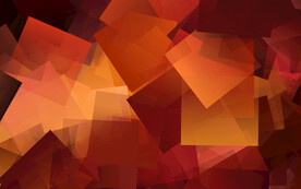 橘色层叠方形几何渐变抽象背景