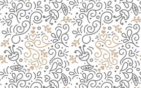 白底无缝拼接花纹插画底纹