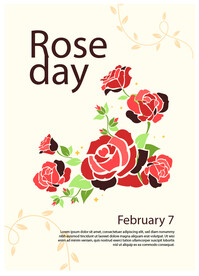 玫瑰日海报 