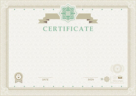 欧式复古素雅证书边框底纹模板