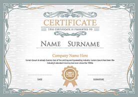 欧式复古证书边框底纹模板