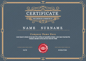 欧式复古证书边框黑色底纹模板