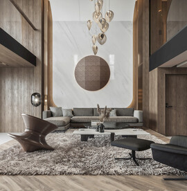 别墅豪宅客厅室内效果图