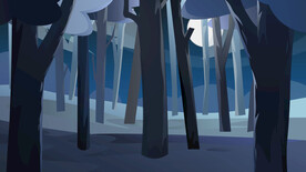 梦幻森林插画图片