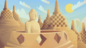 印度尼西亚插画图片