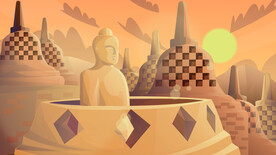 印度尼西亚插画图片