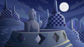 印度尼西亚插画图片