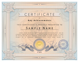 欧式复古证书边框底纹模板