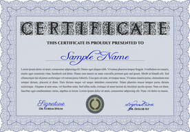 淡紫色欧式复古证书边框底纹模板