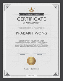 灰色式复古证书边框底纹模板