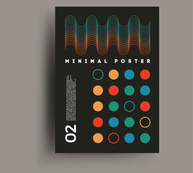 几何形状黑色公司画册封面封皮