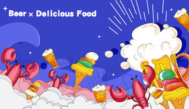 美食节活动插画