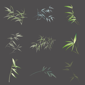 中国风古风竹子竹叶竹枝翠竹