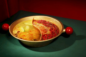 红白鸳鸯太极锅