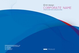 蓝色线条科技感公司画册封面封皮
