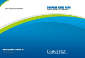 蓝绿线条科技感公司画册封面封皮