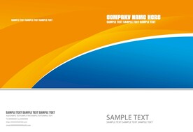 橙蓝色科技感公司画册封面封皮