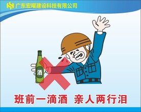 卡通警示牌