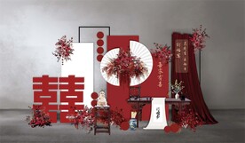 红色系订婚宴