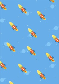 卡通火箭童装图案