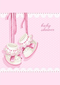 蕾丝粉红可爱儿童鞋背景