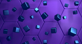 3d紫底立体体抽象规则图形