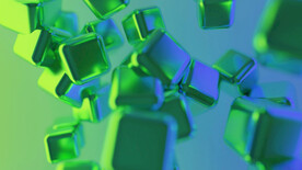 3d绿色立体抽象规则图形