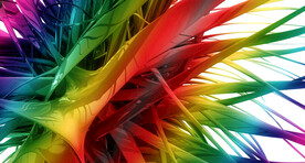 3d炫彩玻璃质感抽象科技线条