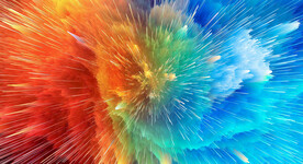 3d炫彩颜料粒子大爆炸背景