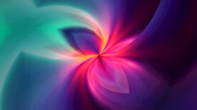 彩色渐变抽象拉丝流体波浪线条