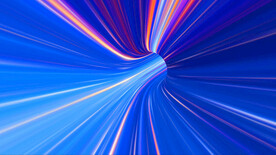 蓝色发光光线抽象科技线条背景