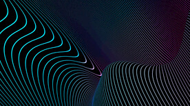 蓝色延伸发光几何线条抽象背景