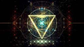 黄色3d光线抽象几何背景