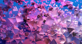 炫彩3d立方体抽象图案背景