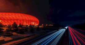 彩色发光光线抽象科技线条背景