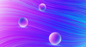 紫色发光光线抽象科技线条背景