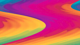 彩色渐变抽象拉丝流体波浪线条